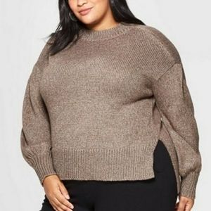 Ava & Viv Taupe Lurex Sweater